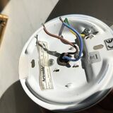 Pair of wall lights/White opal glass & Metal/Design Artémide/G Gismondi