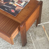 Vintage elm bedside table