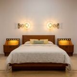 Pair of Scandinavian teak bedside tables from the 1960s.