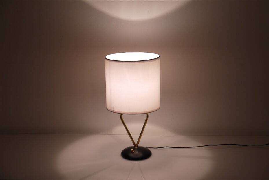 Vintage Arlus lamp in cast iron and brass