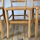 Set of 5 Luterma light blond wood bistro chairs from the 50s