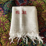 Set 4 honeycomb towels with different monogram