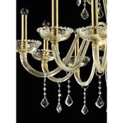Chandelier vénitien en verre de Murano "Curls" en or impérial