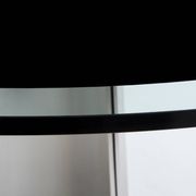 Table by Luigi Saccardo for Maison Jansen brushed steel black glass 1970