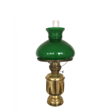 Green opaline kerosene lamp
