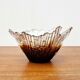 Glass bowl from the modern Revontulet series by Tauno Wirkkala for Humppila, Finland, 1960s.