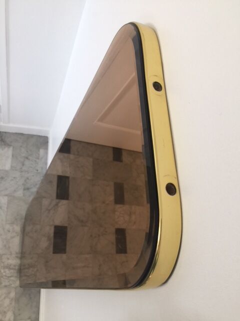 Amber mirror gold strapping  37x136cm