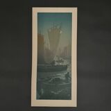 Lithograph by Henri Rivière The First Quarter