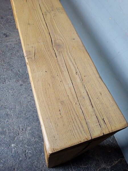 Bench 120 cm patinated solid wood