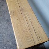 Bench 120 cm patinated solid wood