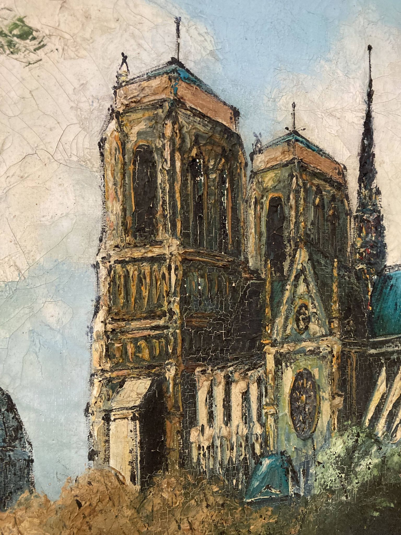 French School, 20th century, Notre-Dame-de-Paris, oil on canvas