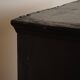Antique black painted wardrobe from the 18th century by a Danish cabinetmaker, baroque.