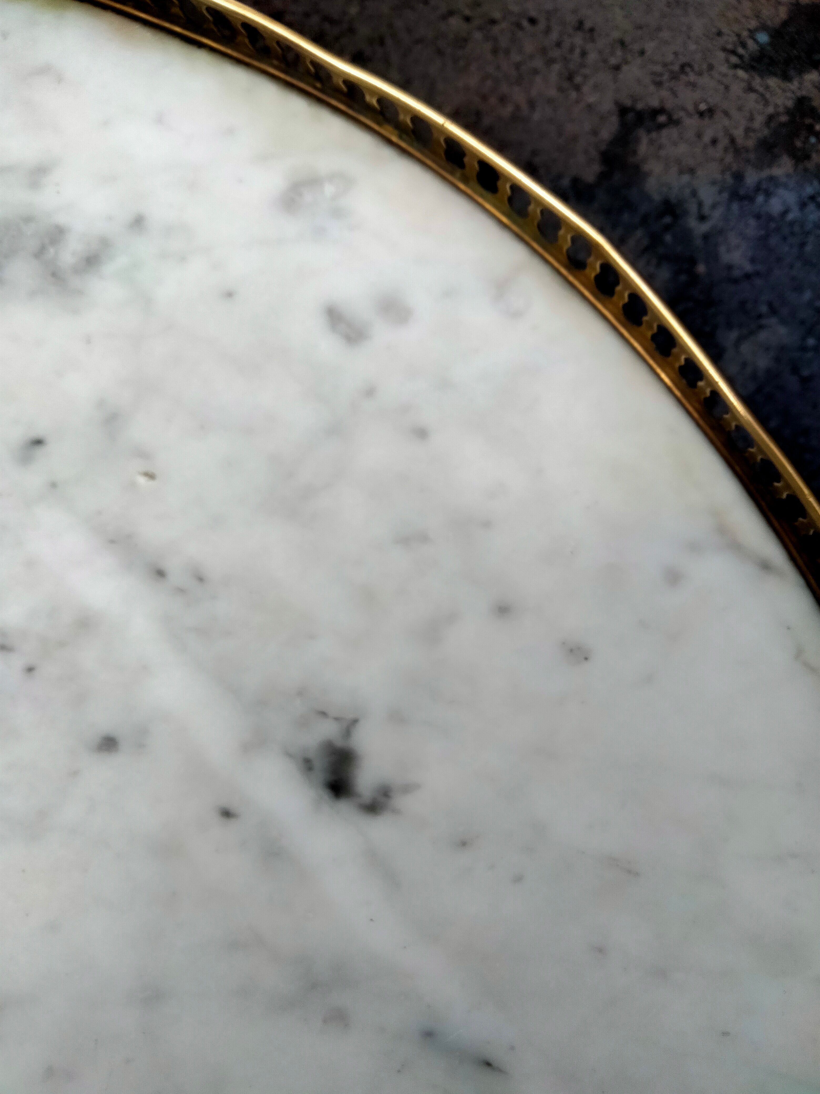 Coffee table hot water bottle marble top louis xvi old style