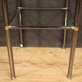 Italian design side table in metal and glass