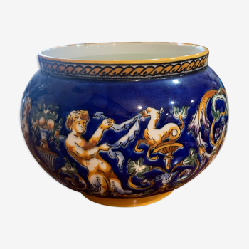 Pot gien bleu renaissance