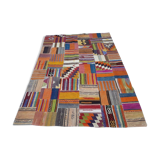 Vintage kilim patchwork carpet 170x243 cm