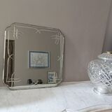 Art deco engraved mirror