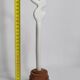 Biomorphic-inspired sculpture, on an industrial wooden base, 28 cm