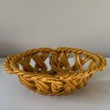 Woven ceramic basket