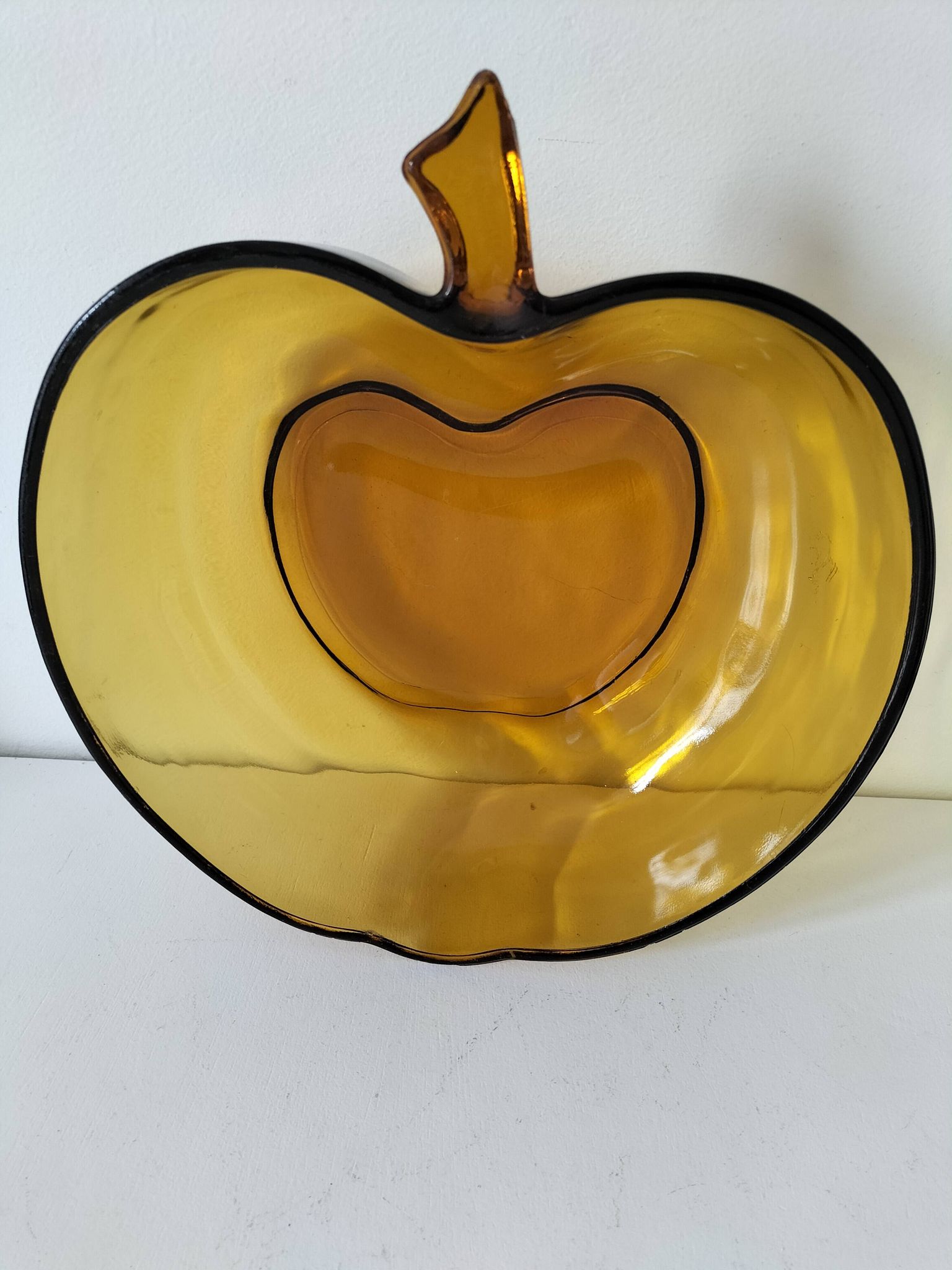 Saladier vintage pomme verre pressé