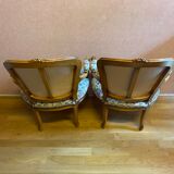 Paire de cabriolets de style Louis XV