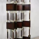 Vintage screen in wood and brass