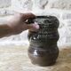 Enamelled stoneware vase