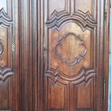 Louis XIV wardrobe in solid oak, 18th century