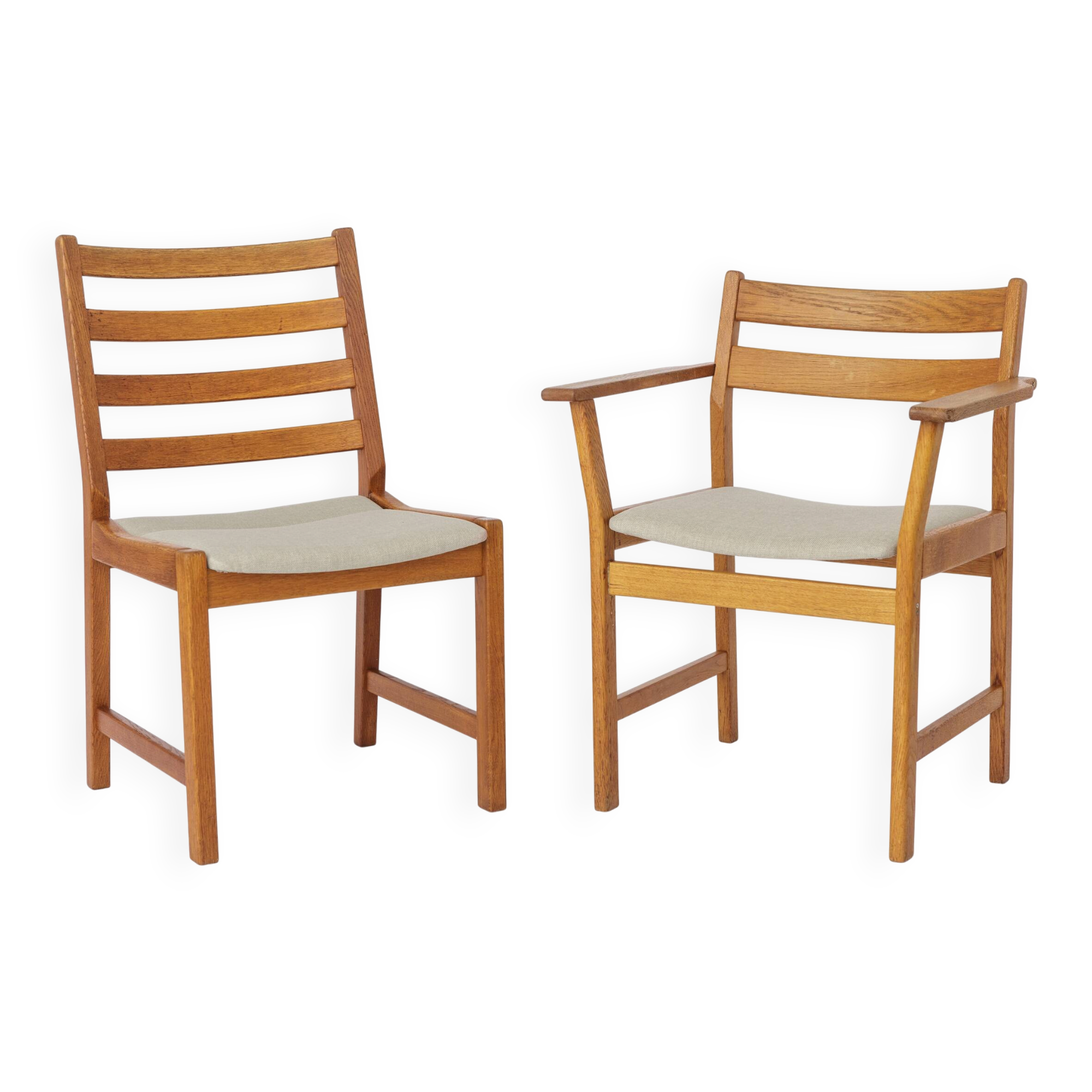 2 of 6 Kurt Østervig Oak Dining Chairs for KP Møbler, 1960s Danish