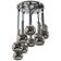 Beautiful cascade chrome pendant, 1970s