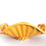 Basket of fruit in basketry, Vallauris 1960