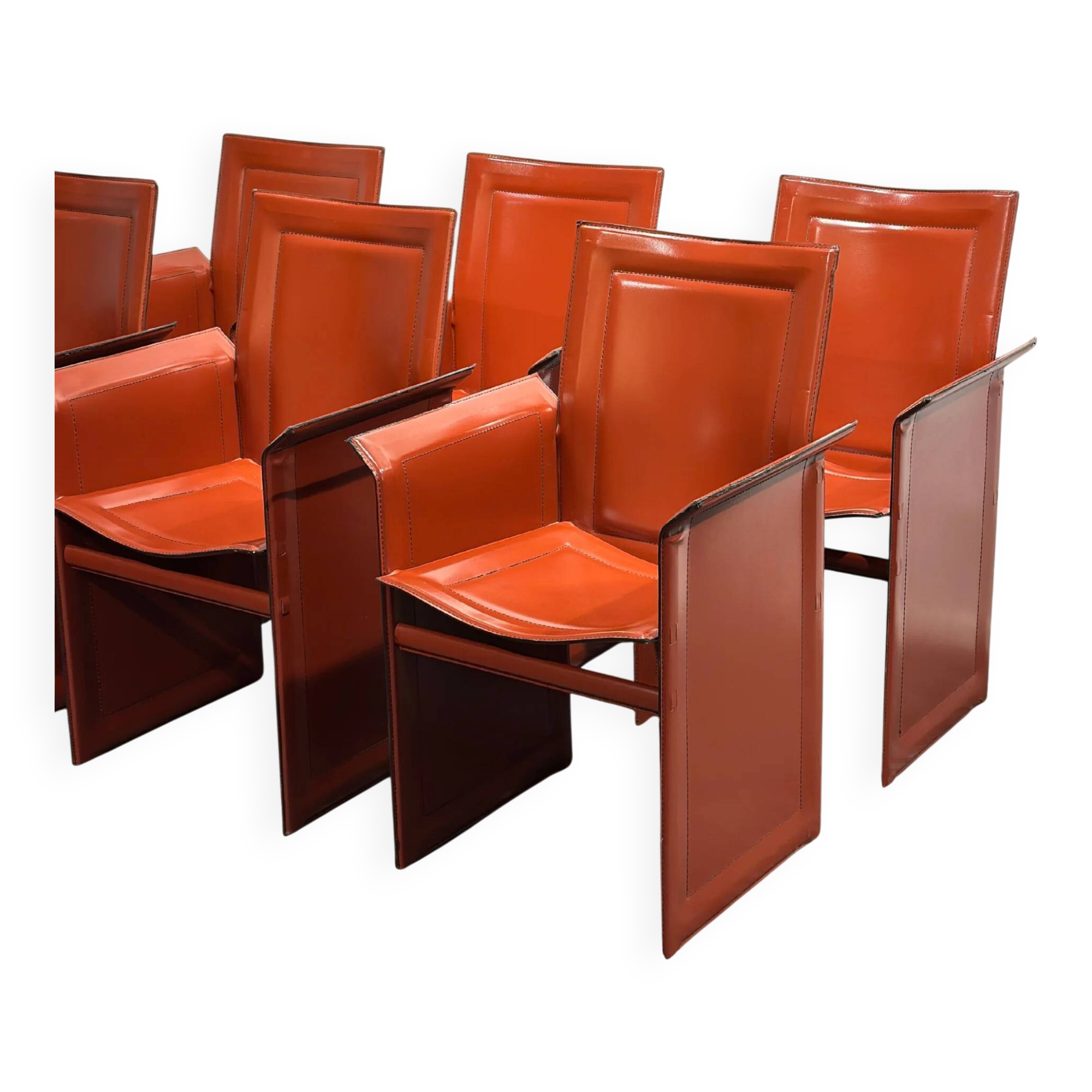 Set of 6 original “Korium” chairs by Tito Agnoli