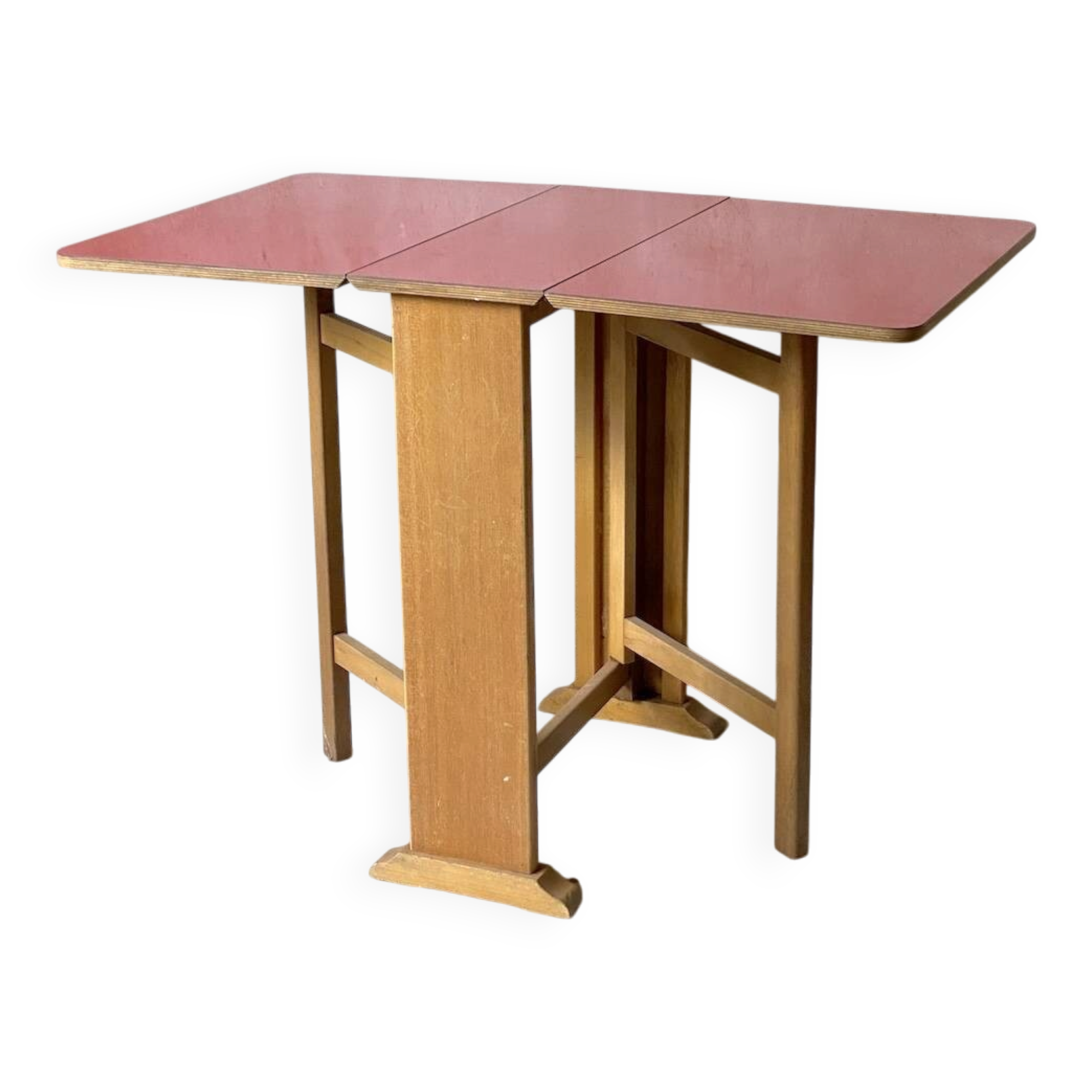 Vintage 1980s red formica folding table