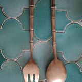 Couvert en laiton doré bambou vintage