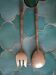 Couvert en laiton doré bambou vintage