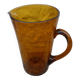 Pichet vintage en verre bullé ambre style Biot