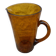 Pichet vintage en verre bullé ambre style Biot