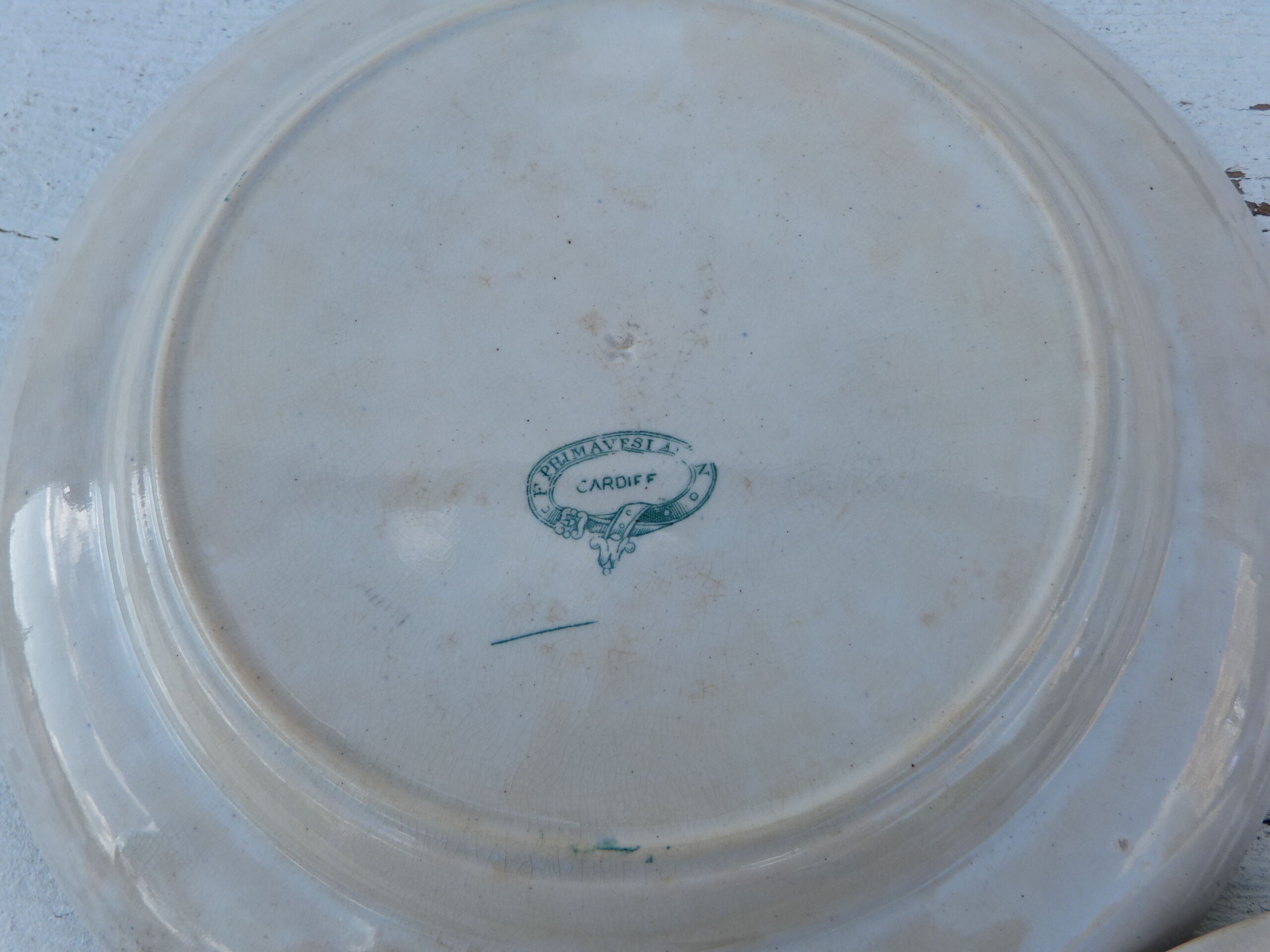 Set of 5 plates 1800 english ceramic Primavesi - its Cardiff and Swansea