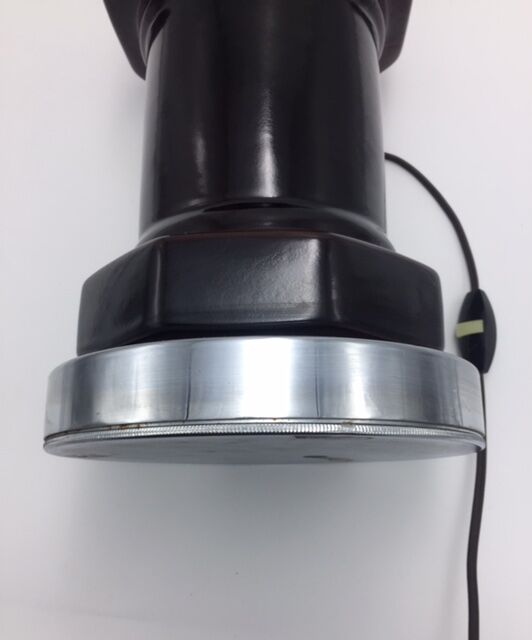 Lamp in ceramic and chrome, 80s