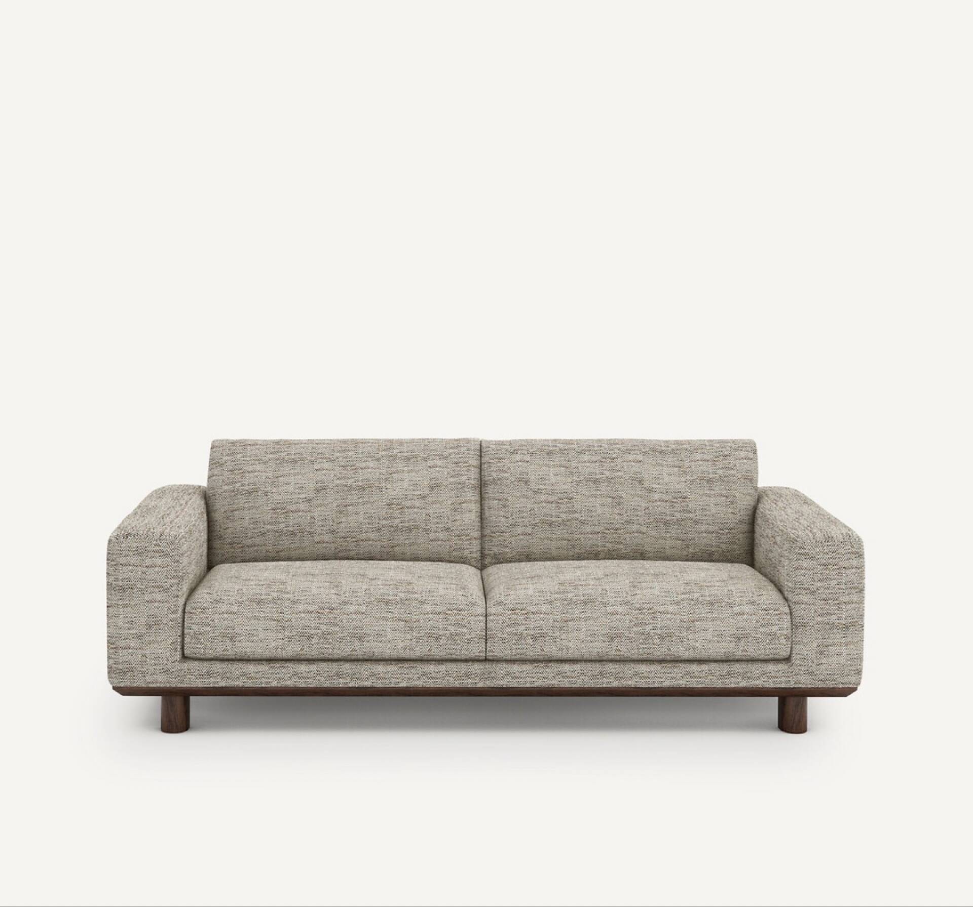 AMPM Cerea chevron patterned linen 3-seater sofa – La Redoute – Very b