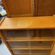 Bibus 1960s bookcase light oak with sliding glass