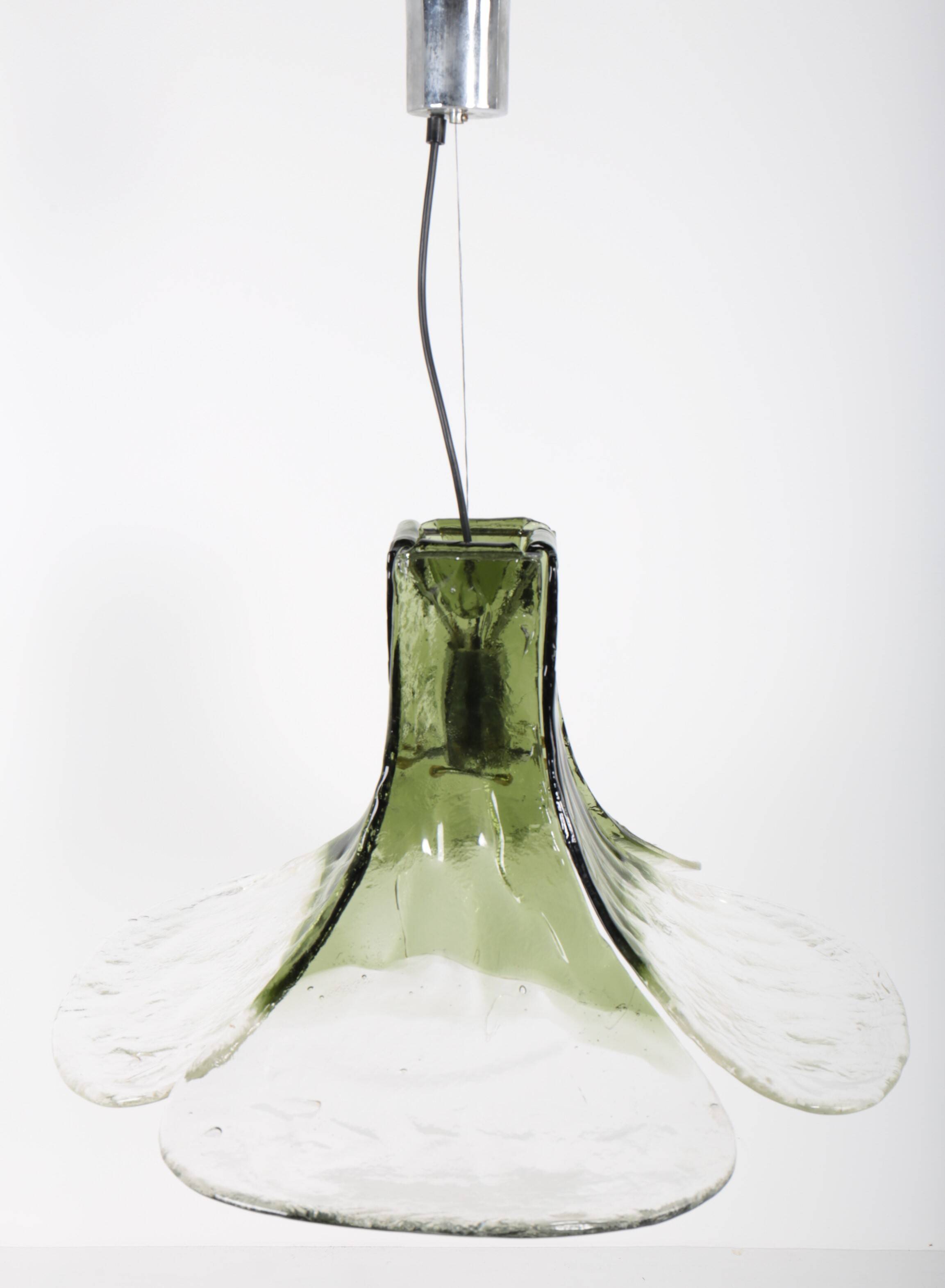 LS 185 pendant light by Carlo Nason for Mazzega, Italy, 1970s