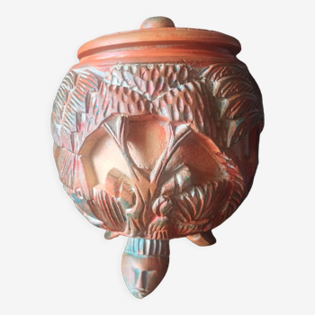 Carved and patinated ethnic box
