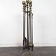 Brass fireplace tool set with four accessories