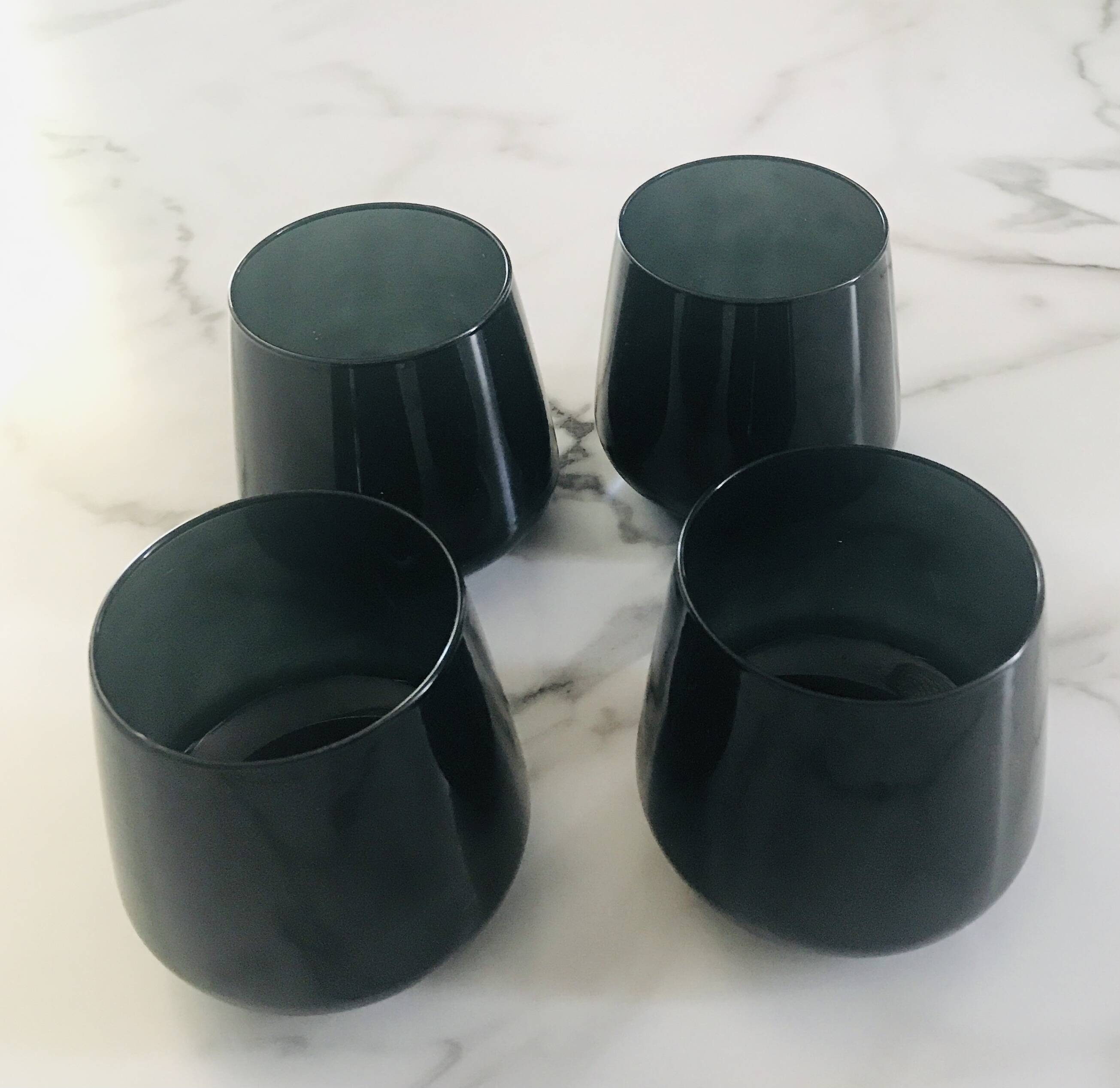 Smoked glass water tumbler