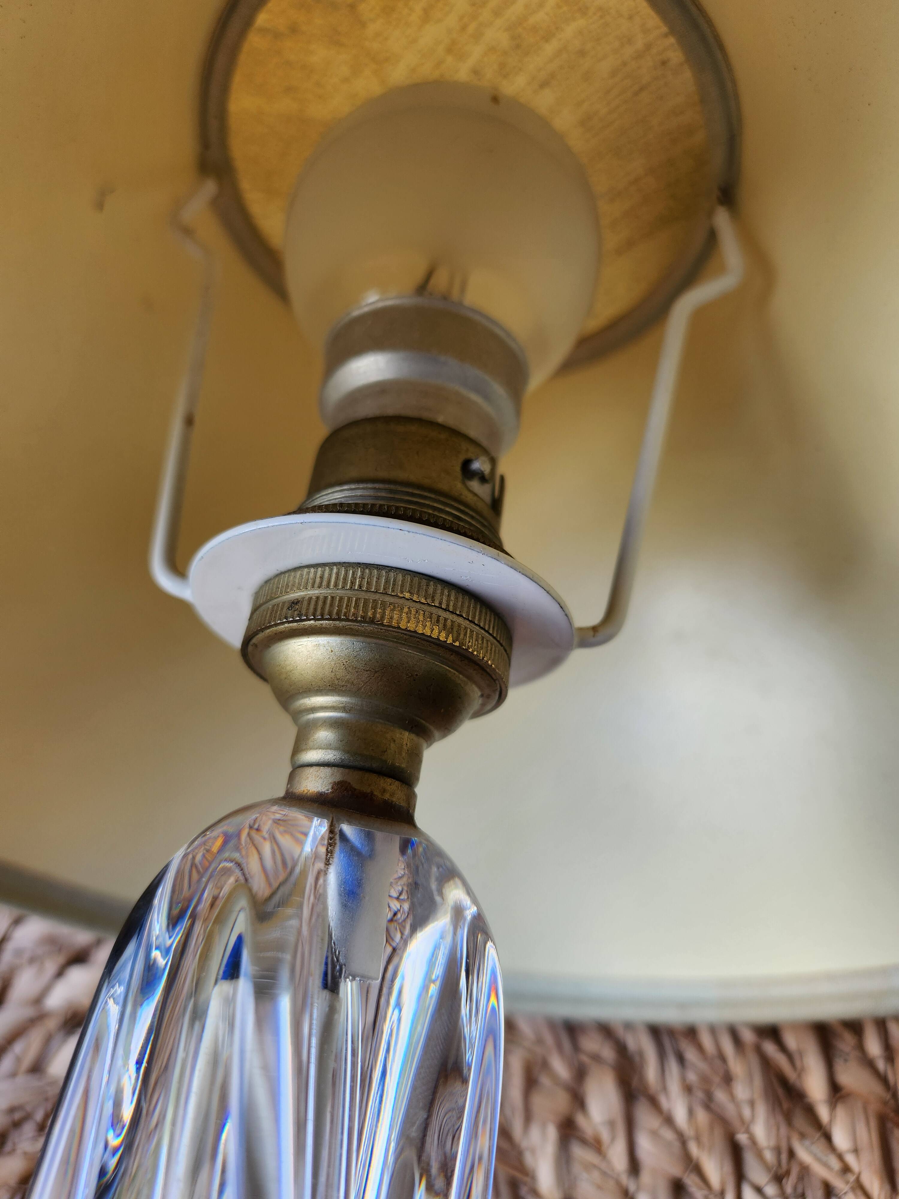 Pied de lampe cristal Daum France