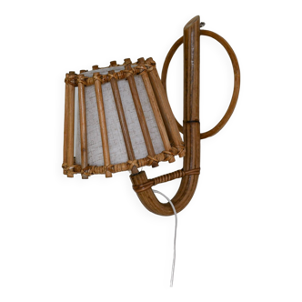 Rattan Pencil Reed Mid-Century Sconces Lamp, Wall Lighting Sconce