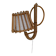 Lampe d’appliques du milieu du siècle en rotin crayon Reed, applique d’éclairage mural