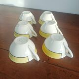 Set of 6 Salins coffee cups, Menton model