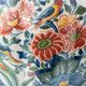 Delft Polychrome Chinoiserie Table Lamp, Tichelaar Makkum, New Silk Shade